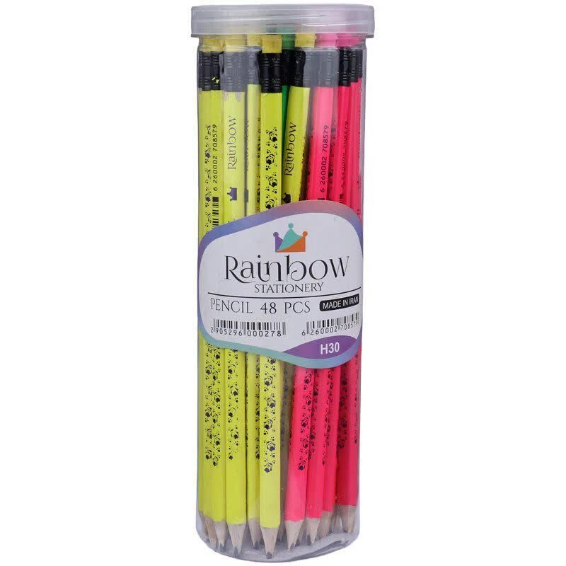 مداد مشکی سه گوش رینبو RAINBOW بسته 48 عددی تحویل فوری تهران