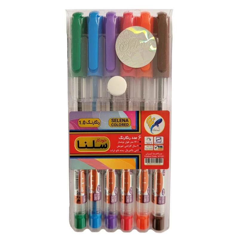خودکار سلنا 6 رنگ فروش تکی و تعداد تحویل فوری تهران