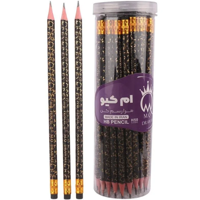 مداد مشکی MQ ام کیو لیوانی 48 عددی