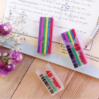 پاک کن رنگین کمانی قاب دار بسته 30 عددی