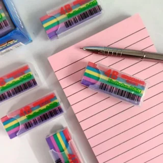 پاک کن رنگین کمانی قاب دار بسته 30 عددی